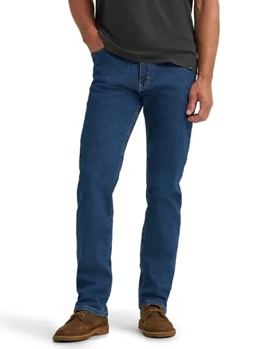 Wrangler Authentics Herren Regular Fit Comfort Flex Waist Jeans, Dunkel Stonewash, 29W / 30L