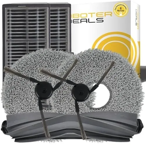 Roboter Deals - Zubehör Set, Ersatzteile Kit für Mova P50 Pro Ultra (1x Hauptbürste, 2X Filter, 2X Pad, 2X Seitenbürste)