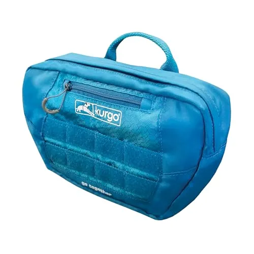 Kurgo RSG Satteltasche für Hunde - Blau, kompatibel mit RSG-Geschirren und Gürteln, ideal für Abenteuer mit lebenslanger Garantie