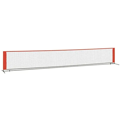 vidaXL Faltbares Tennisnetz für Garten, 600cm - Tennisnetz aus strapazierfähigem Polyester mit robustem Stahlrahmen, ideal für Gartenpartys oder Training, einfach transportierbar in Tragetasche.