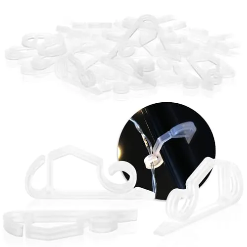com-four® 50x Dachrinnenhaken für Lichterketten von COM-FOUR