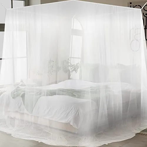 Produktbild Aoreun Moskitonetz, Großes Mückennetz für Bett, feinste Löcher Feinmaschiges Moskitonetz, Quadratische Moskitonetze, Einzelbett und Doppelbett Fliegennetz Mückennetz