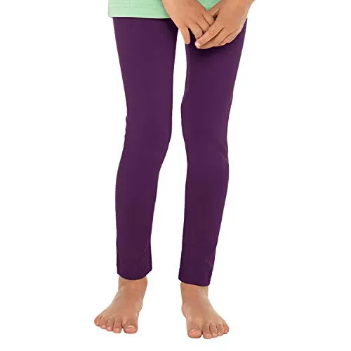 Celodoro Kinder Leggings, stretchige Jersey Hose aus Baumwolle - Lila 146-152