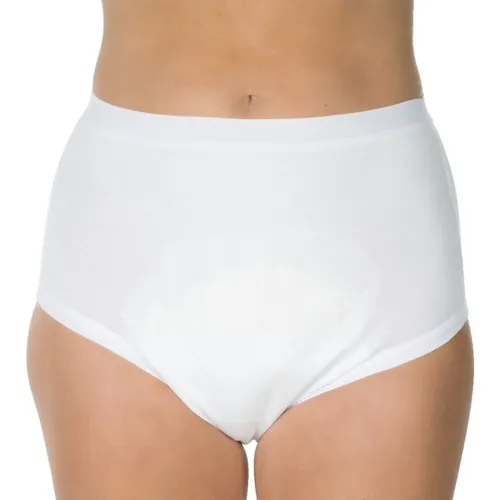 Suprima 1258 Bodyguard-Slip 2 für Damen, weiß, Gr. 40/42 - Inkontinenzeinlagen: Hoher Tragekomfort und integrierter Wäscheschutz für aktive Frauen, atmungsaktiv und diskret, bei 60 °C waschbar.