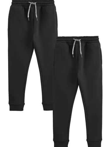NEXT Jungen Skinny Fit Jogginghosen im 2er-Pack Schwarz 104