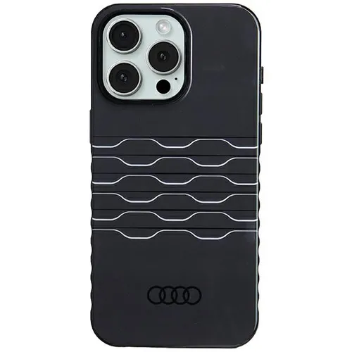 Handyhülle Hardcase iPhone 15 Pro Max - Audi MagSafe kompatibel - Taschen & Schutzhüllen, passt perfekt, elegantes Design in grau, ideal für Apple iPhone 15 Pro Max und schützt zuverlässig.