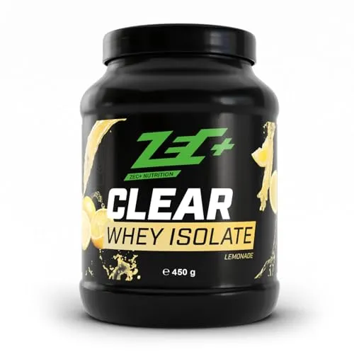 ZEC+ Clear Whey Isolate (450g, Lemonade) - Molkenproteine mit 24,4 g Protein pro Portion, gluten- und laktosefrei, für eine erfrischende Geschmackserfahrung.