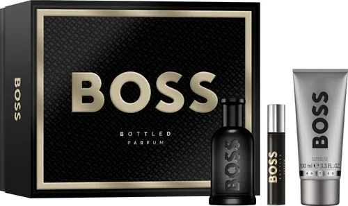 Hugo Boss Bottled Geschenkset 210ml - Herrendüfte mit EDP Spray 100ml, 10ml und Shower Gel 100ml - das perfekte Set für den modernen Mann.
