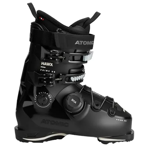 ATOMIC HAWX Prime 85 BOA W Skischuhe in Schwarz/Anthrazit - Größe 42/43 - Mittelbreite Ski-Boots mit 100 mm Passform & 85er-Flex - Hochwertige Ski-Schuhe mit präzisem BOA® Fit System