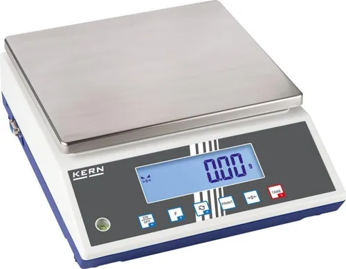 Kern Tischwaage 6kg - Präzise Waage für Industrie und Labor - Kofferwaagen mit 0.05g Ablesbarkeit, ideal für genaue Messungen. Flexibel einsetzbar dank Netz- und Akkubetrieb, perfekt für Produktion und Versand.