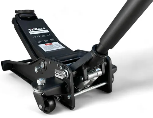 DeTec 3t Rangierwagenheber - Schnelles Anheben für Autos - Wagenheber für Autos mit einer Tragfähigkeit von 3 Tonnen, extra flach mit minimaler Höhe von 7,5 cm und maximaler Hubhöhe von 50 cm für müheloses Arbeiten.