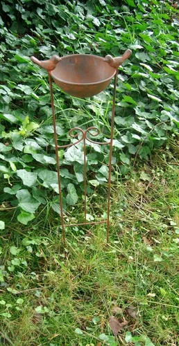Vogeltränke an Rankgitter Futterstelle, Gartenstab, Gartenstecker