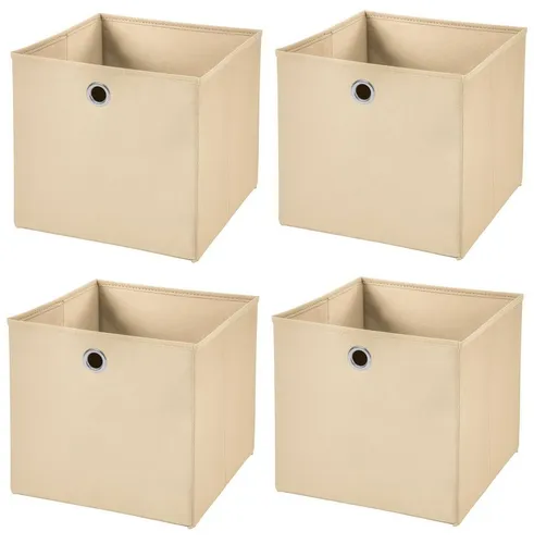 StickandShine Faltbox 4er SET 28 x 28 x 28 cm ohne Deckel – perfekt für KALLAX - 19 Farben