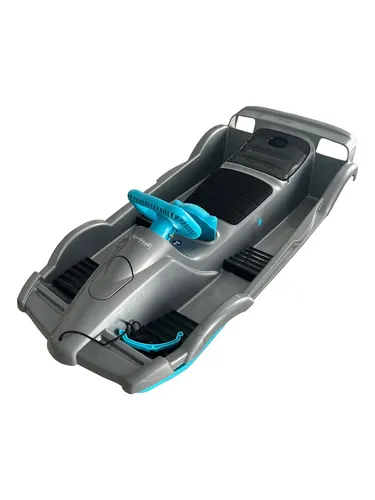 Produktbild AlpenGaudi Doublerace Silber Lenkrodel Schlitten Bob Double Race Rodel 2-Sitzer