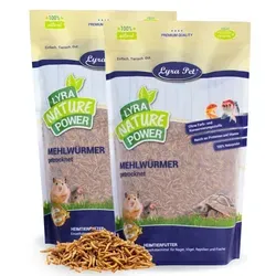 Lyra Pet® Mehlwürmer getrocknet 10 kg - Vogelfutter: Hochwertige, proteinreiche Mehlwürmer für Vögel und Reptilien, schonend getrocknet für besten Geschmack und Nährstofferhalt das ganze Jahr über.