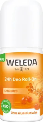 Weleda Sea Buckthorn Deoroller 50 ml - Aluminiumsalzfrei - Deo für Damen, 24-Stunden-Schutz gegen Körpergeruch mit frischem Duft. Vegan und ideal für den täglichen Gebrauch, bleibt die Haut den ganzen Tag über frisch.