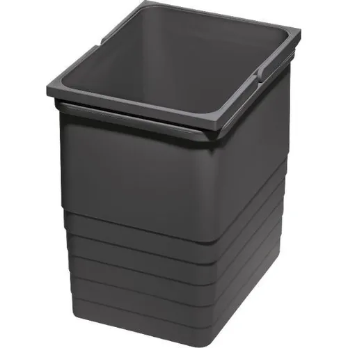 ninka Abfallbehälter 17 L Dunkelgrau - Praktischer 17 L Kunststoff-Abfallbehälter mit Bügelgriffen, ideal für Küche oder Büro, in elegantem Dunkelgrau.