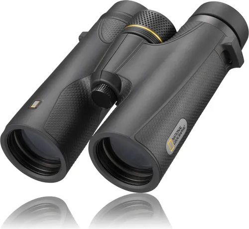 National Geographic Luchs 10x42 Fernglas - Wasserdichtes Dachkant-Fernglas mit 10-facher Vergrößerung, ideal für Natur- und Vogelbeobachtung. Genießen Sie klare, helle Bilder dank BaK4-Glas und voll mehrschichtvergüteter Optik.
