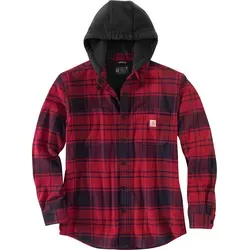 Carhartt Fleecejacke Flannel 105621 - Übergangsjacke aus hochwertiger Baumwolle in Größe XL, ideal für wechselhaftes Wetter und bietet angenehme Wärme.