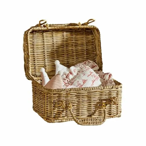 Loberon Koffer Fableton - Spielzeugkoffer für kleine Abenteuer aus geflochtenem Rattan, sehr leicht und langlebig. Ideal als Ordnungshelfer im Kinderzimmer, nachhaltig und aus natürlichen Materialien.