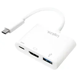 LogiLink UA0258 USB-C auf HDMI Multiport Adapter - 1080P x 2K @60 Hz, USB PD bis 60W für effizientes Laden und vielseitige Verbindungen