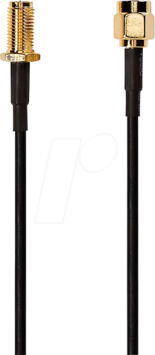 N CSGL02210BK10 - Antennenkabel, RP SMA-Stecker / RP SMA-Buchse, 1 m