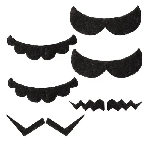 Katara Partyanzug 6er Bart Set Super Mario, Wario, Luigi, Waluigi, Zubehör, Karneval, Kinder, Erwachsene, Schnurrbart, Mustache, Bart