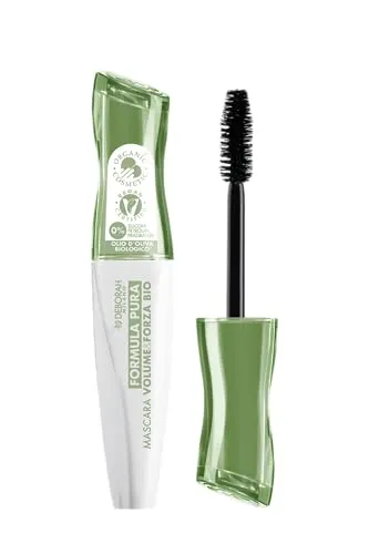 Deborah Milano Mascara, reine Bio-Formel, Volumen und Stärke, hohe Verträglichkeit ohne Parabene, volumengebende und stärkende Wirkung, langanhaltend, verleiht genährte und starke Wimpern, Schwarz, 12