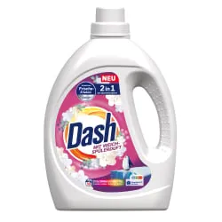 DALLI-WERKE GmbH & Co. KG Dash 2 in 1 Colorwaschmittel mit Weichspülerduft, Kräftiges Colorwaschmittel für strahlende Farben und saubere Kleidung, 2,25 Liter
