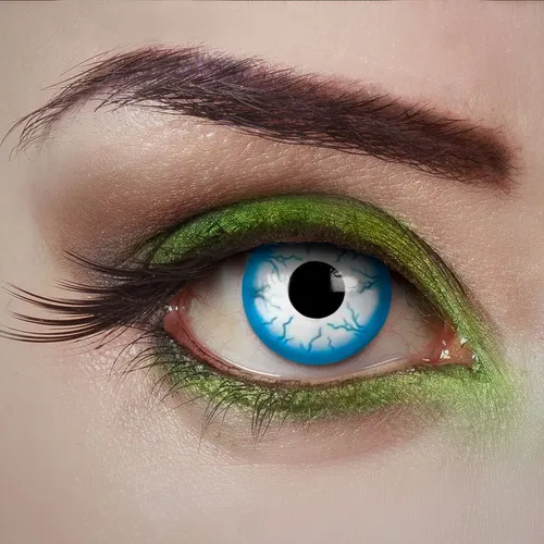 Blaue Kontaktlinsen ohne Stärke Weich Funlinsen Farbige Blau Blue Farbig Deckend