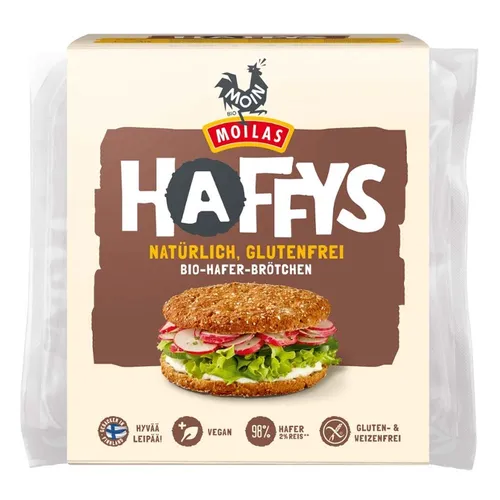 Produktbild Haffys glutenfreie Haferbrötchen