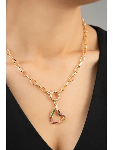 Heliophilia Vergold. Halskette mit Schmuckelement - (L)43 cm, Gold, Damen