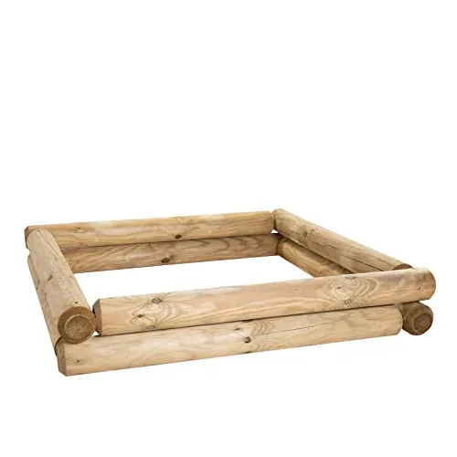 BooGardi Sandkasten 12-tlg. - Kreativer Spielspaß für Kinder - Sandkasten aus imprägnierter Kiefernholz-Palisade, ideal für Kinder von 3 bis 14 Jahren, fördert Kreativität und Spielspaß im eigenen Garten.