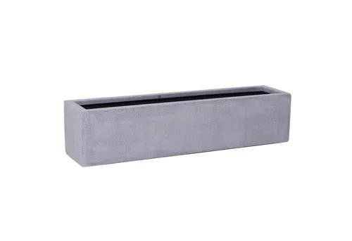 VIVANNO Balkonkasten Fiberglas FLOBO, Grau Beton-Design 80x17x15 cm - Garten-Zubehör: Widerstandsfähiger, wetterfester Blumenkasten aus Fiberglas mit schickem Beton-Design, ideal für Balkon und Terrasse.