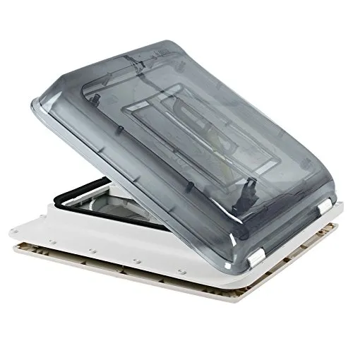 Fiamma Turbo Vent Crystal Kurbeldachhaube Polar Control mit Thermostat 40 x 40 für Wohnwagen oder Wohnmobil
