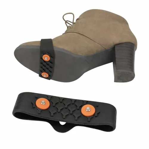 BB Sport 1 Paar Schuhspikes Schuhkrallen für Schnee und EIS mit je 2 Spikes für Schuhe mit Absätzen