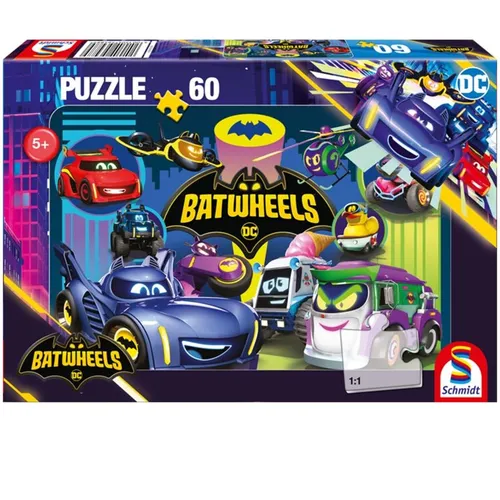 PUZZLE DC BATMOBILE GEGEN LEGION 60 TEILE KINDERPUZZLE VON SCHMIDT SPIELE NEU