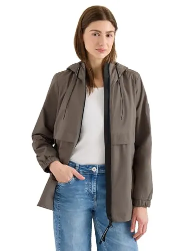Damen Jacke in A-Linie – Sportlicher Windbreaker mit Kapuze - Stylische A-Linien Jacke für Outdoor-Aktivitäten, ausgestattet mit einer praktischen Kapuze und Reißverschluss. Ideal für aktive Tage im Freien.