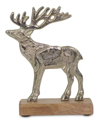 RIFFELMACHER & WEINBERGER Christbaumschmuck Riffelmacher Elch Figur silber, 16x5 cm, Alumini