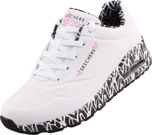 Skechers Damen Sneakers White 41 EU - Stylische Damen-Sneaker aus synthetischem Leder, ideal für Komfort und Alltagstauglichkeit.