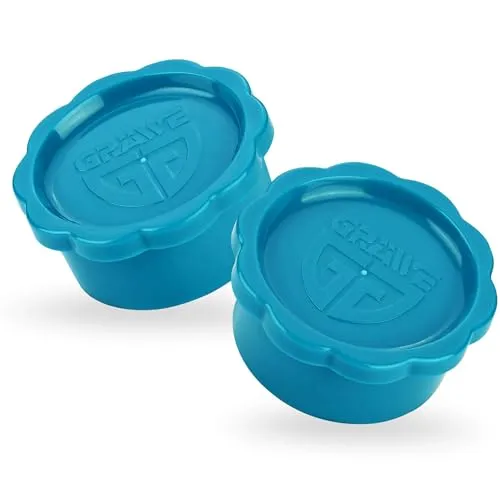 GRÄWE Deckel für Sodastream Glasflaschen Penguin und Crystal, 2er Set Flaschendeckel, absolut dichter Deckel, Türkis