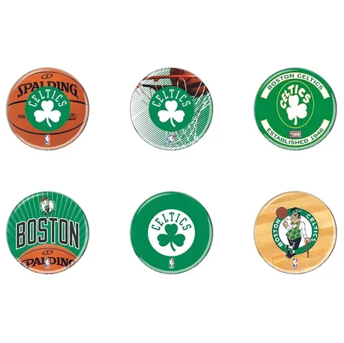 Boston Celtics Button 6er Pack Basketball Grün