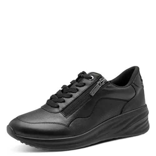 Tamaris Damen Schnürer Schwarz 41 – Sportlich und Bequem - Sportlich-casual Schnürer für Herbstspaziergänge und Stadtabenteuer. Mit praktischem Reißverschluss, komfortablem Wechselfußbett und langlebiger Konstruktion für optimale Bewegungsfreiheit.