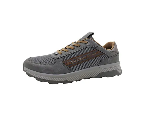 Bugatti Jerit Herren Schnürer in Grau, Größe 41 - Trendiger Sneaker für Herren mit gut gepolsterter, herausnehmbarer Decksohle und rutschhemmender Laufsohle – ideal für Business und Freizeit.