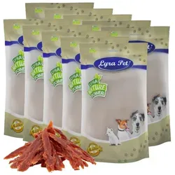 Lyra Pet® Entenbrust 10 kg - Hundefutter, fettarmer und leicht verdaulicher Kausnack aus hochwertigem Entenfleisch, ideal für kleine Hunde, Welpen und ältere Hunde. Wiederverschließbarer Zip-Beutel für längere Frische.