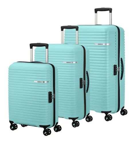 American Tourister Liftoff 4 Rollen Kofferset 3-teilig - Robustes 3-teiliges Kofferset aus Polypropylen mit Dehnfalte für zusätzliches Packvolumen. Ideal für den stilvollen Reisenden, der Komfort und Organisation schätzt.