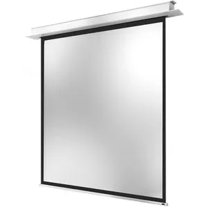 Celexon Deckeneinbau Pro+ Motorleinwand - Beamer-Leinwände mit schwarzer Rückseite, ideal für optimale Bildqualität und einfache Installation in Ihrem Heimkino.