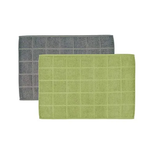 Ross Uni-Zwirn Frottier Badematte Karofond 60x100 cm | anthrazit - schwarz - Hochwertige Badematte aus 100% Baumwolle, fußbodenheizungsgeeignet, besonders weich und pflegeleicht. Ideal für Badezimmer und gemütliche Wohlfühlmomente.