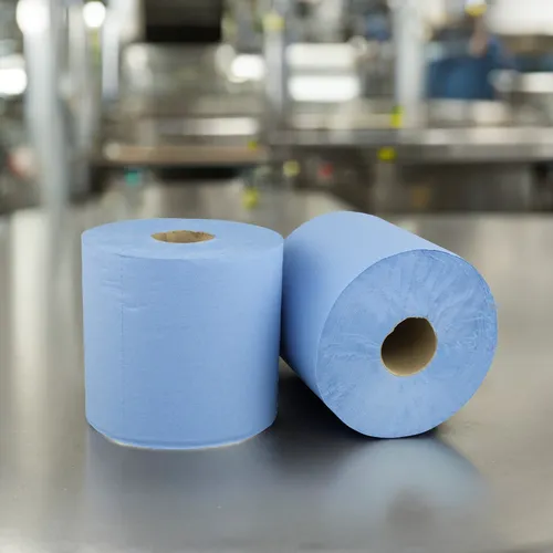 2-lagige Putztuchrollen, blau - 500 Blatt, 22x35cm - Putzlumpen & Tücher: Saugstarke, perforierte Rollen für Industrie, Werkstatt und Gastronomie - ideal für vielseitige Anwendungen.