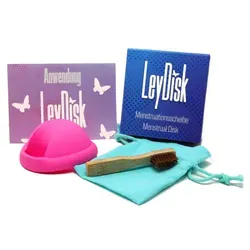 Leydi Menstruationstasse LeyDisk Menstruationsdisk, L Gr., 4-St., Großes Fassungsvermögen, einfache Anwendung und nachhaltig! rosa L